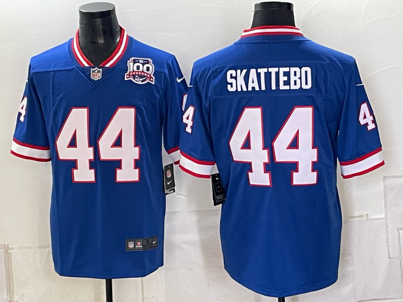 Men New York Giants #44 Skattebo blue Nike 2026 NFL Game Jersey 100406